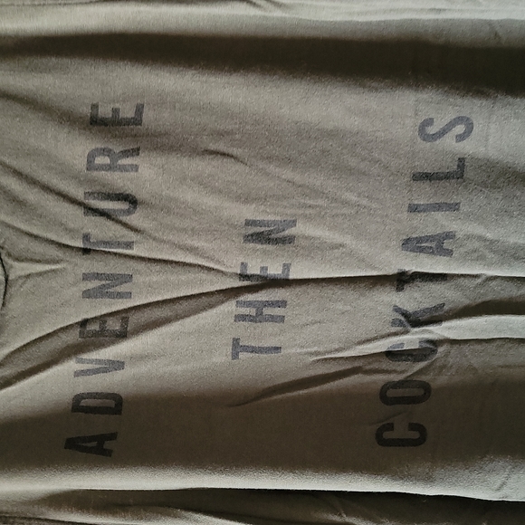 Army Green Old Navy Adventure Then Cocktails Muscle Tee - Picture 3 of 8